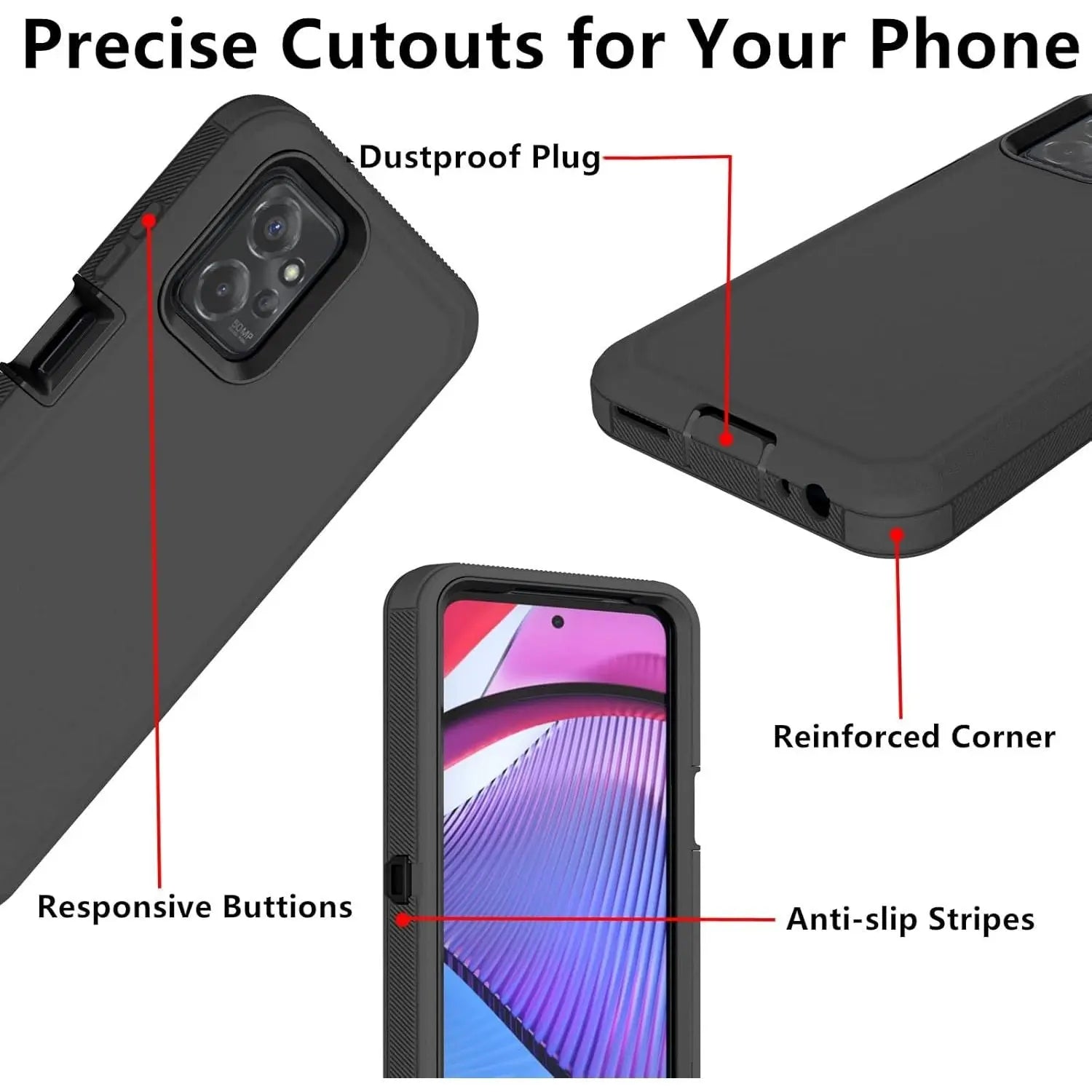 Entronix Heavy Duty Case for Google Pixel 6, Triple-Layer & Full Protection, - Entro Retail