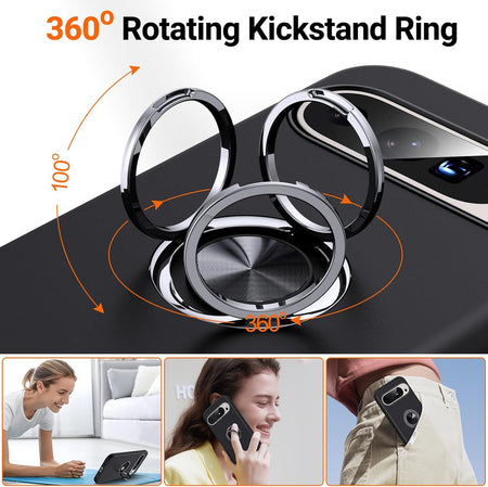 Entronix Google Pixel 9 Pro XL Case - 360º Circular Ring Holder, - Entronix