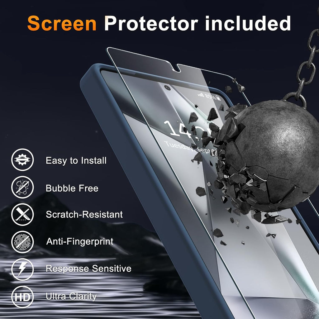Entronix Bundle Compatible with Galaxy S25 Ultra - [Magnetic] Translucent Matte Case & 1 Clear Screen Protector