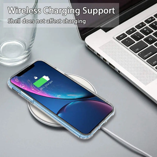 Entronix Glitter Clear Case for Apple iPhone XR, Crystal Clear Sparkly Bumper Cover - Entro Retail