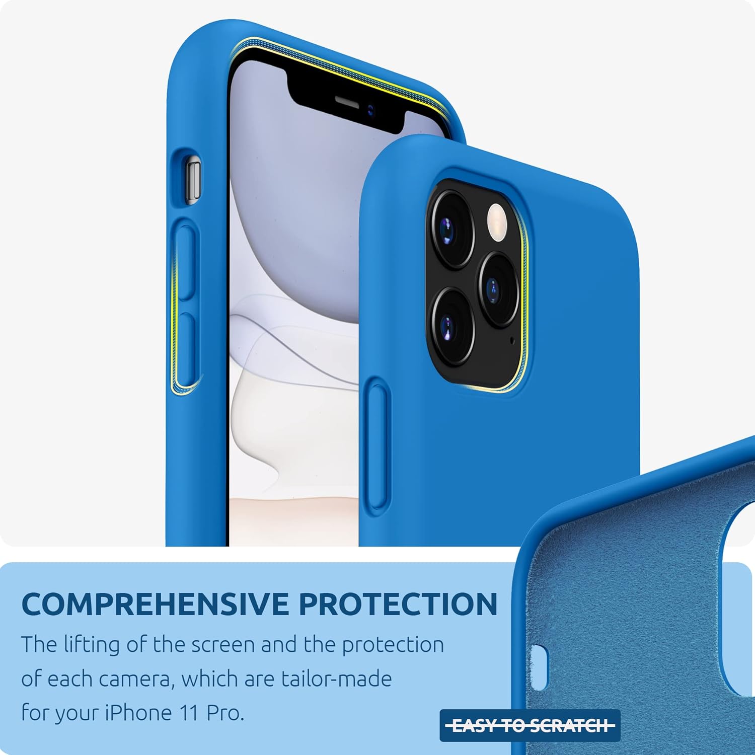 Entronix Case Compatible with iPhone 11 Pro - Soft-Touch Liquid Silicone