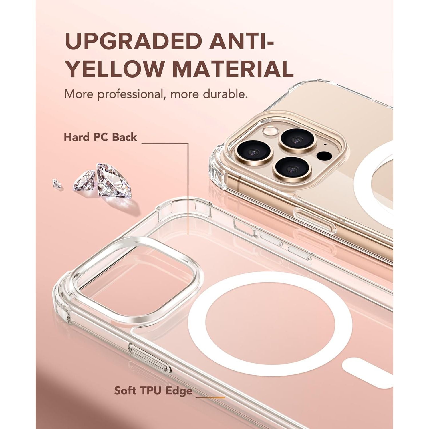 Entronix 3-in-1 Bundle for Apple iPhone 16 Pro Max, Magnetic Clear Case & 2 Clear Tempered Glass Screen Protectors - Entro Retail