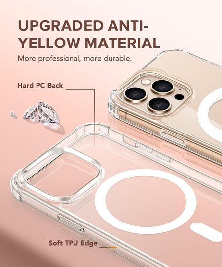 Entronix 3-in-1 Bundle for Apple iPhone 16 Pro Max, Magnetic Clear Case & 2 Clear Tempered Glass Screen Protectors - Entro Retail