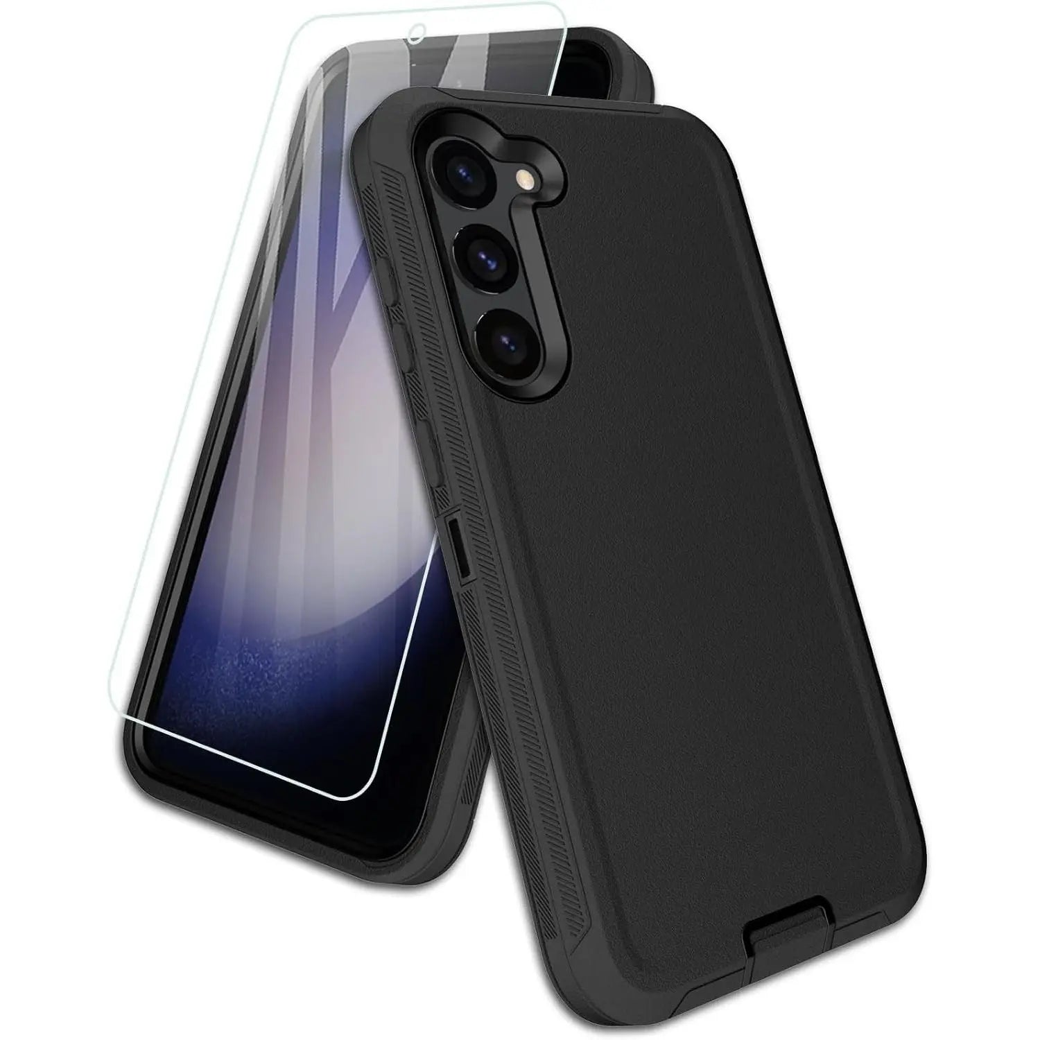 Entronix 2-in-1 Bundle for Samsung Galaxy A03s, Heavy Duty Case & Clear Tempered Glass Screen Protector, Full Protection & Easy Installation - Entro Retail
