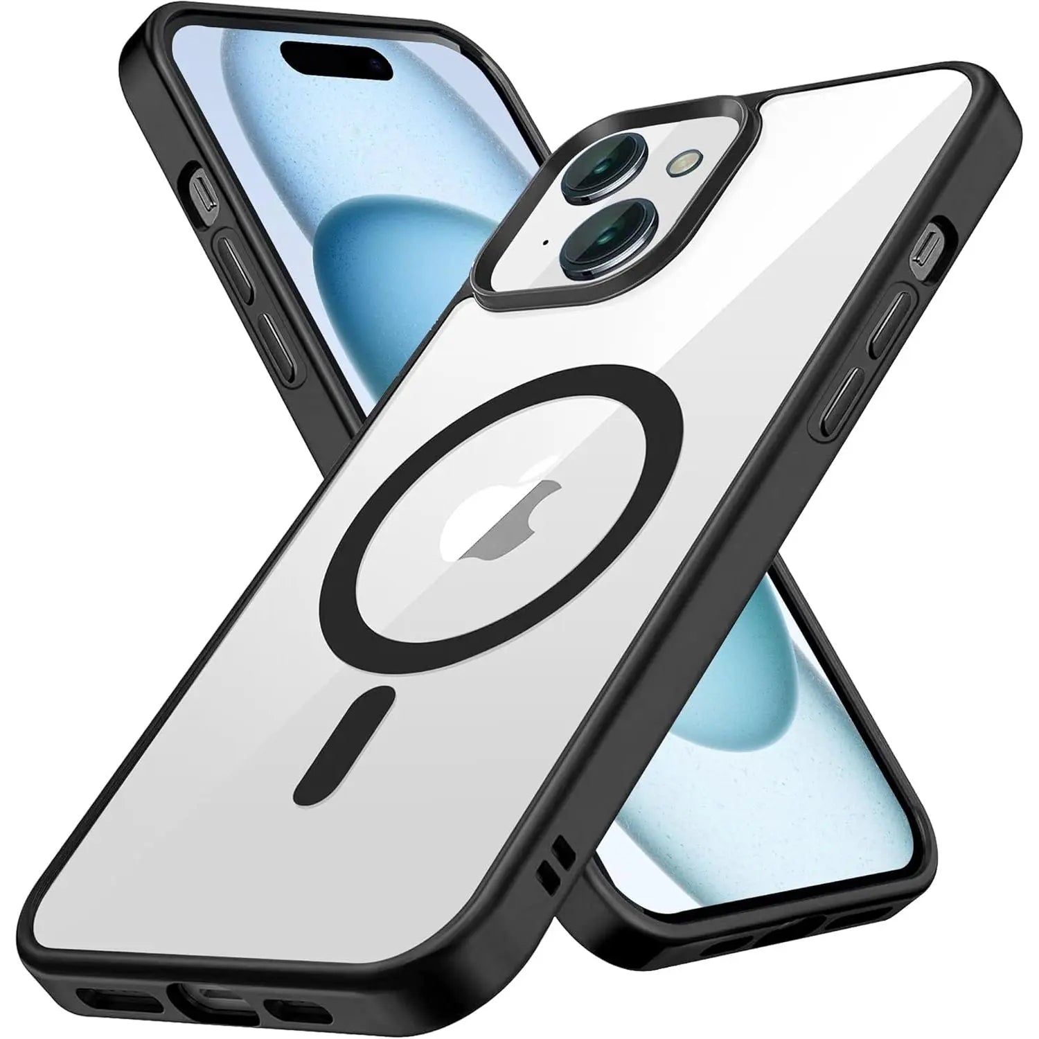Entronix Pastel Clear Case for Apple iPhone 15, [Magnetic-Compatible] Clear Back Bumper Cover, - Entro Retail