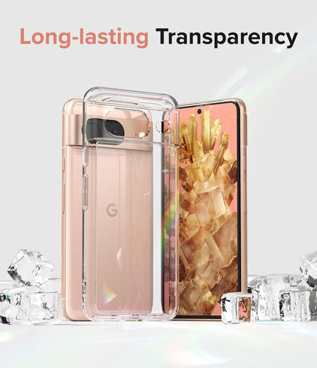 Entronix Clear Case for Google Pixel 8 Pro, Crystal Clear Transparent Bumper Cover - Entro Retail