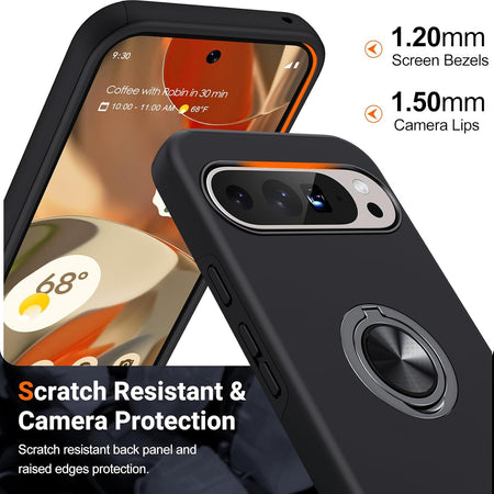 Entronix Google Pixel 9 Pro XL Case - 360º Circular Ring Holder, - Entronix