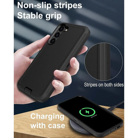 Entronix 2-in-1 Bundle for Samsung Galaxy S22, Heavy Duty Case & Clear Tempered Glass Screen Protector, Full Protection & Easy Installation - Entro Retail