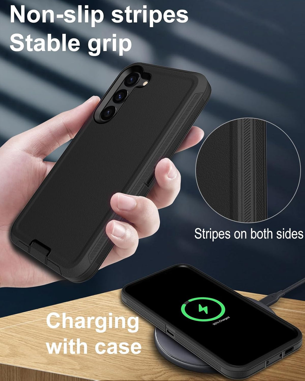 Entronix 2-in-1 Bundle for Samsung Galaxy A23, Heavy Duty Case & Clear Tempered Glass Screen Protector, Full Protection & Easy Installation - Entro Retail