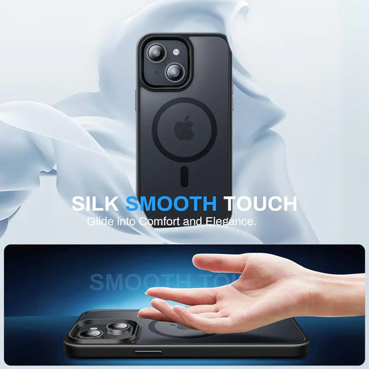 Entronix [Magnetic] Case Compatible with iPhone 15 Plus - Translucent Frosted Matte - Entronix