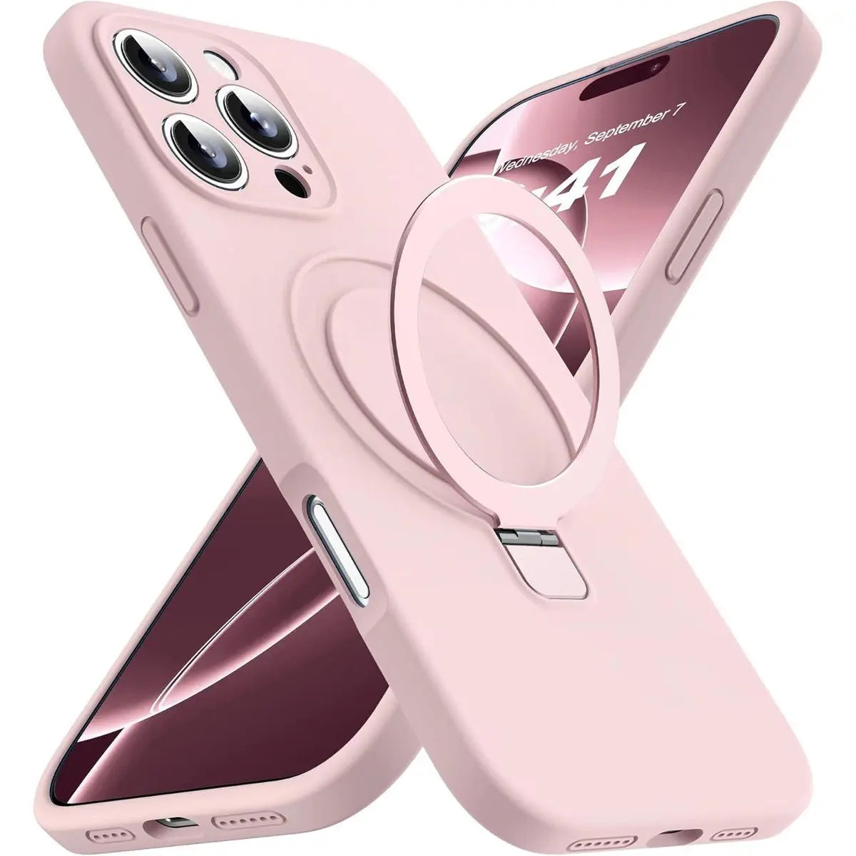 i16 Pro Max MS Silicone Ring - Pink