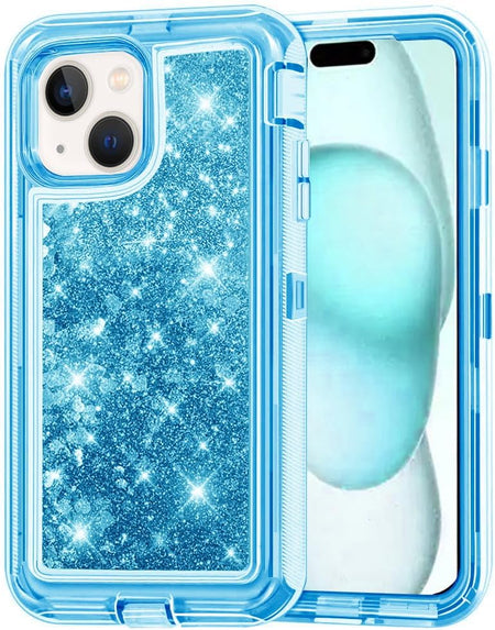 Entronix Heavy Duty Glitter Case for Apple iPhone 14 Plus, Triple-Layer & Full Protection, - Entro Retail