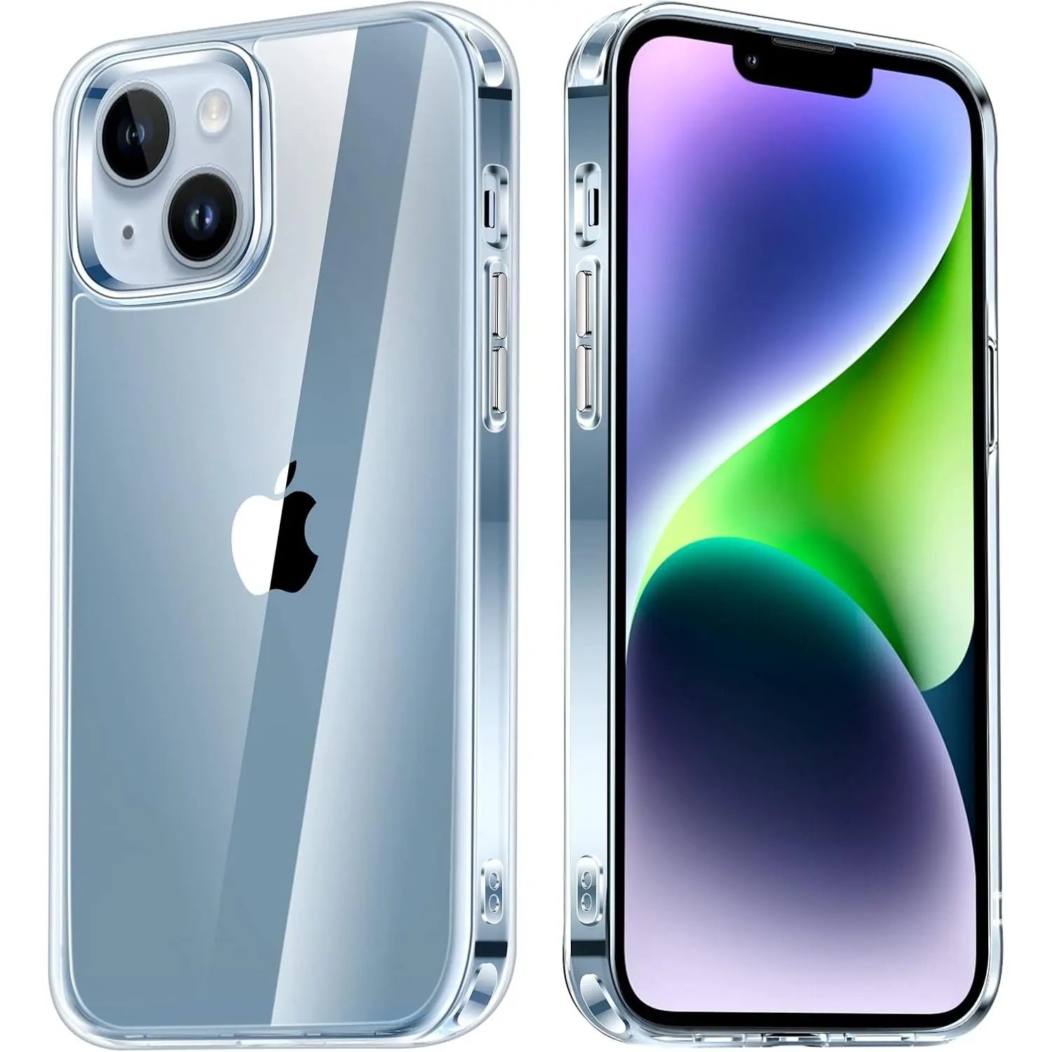 Entronix Heavy Duty Clear Case for Apple iPhone 14 Plus, Crystal Clear Transparent Bumper Cover - Entro Retail