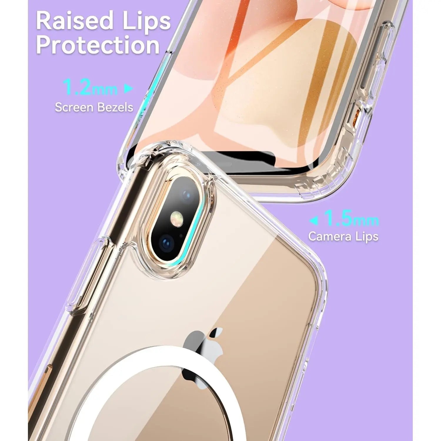 Entronix Bundle Compatible with iPhone X/XS - [Magnetic] Clear Case & 2 Clear Screen Protectors - Entronix