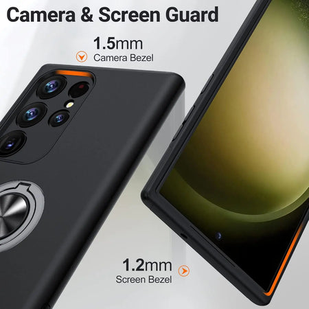 Entronix Case Compatible with Galaxy S25 Ultra - 360º Circular Ring Gripstand - Entronix