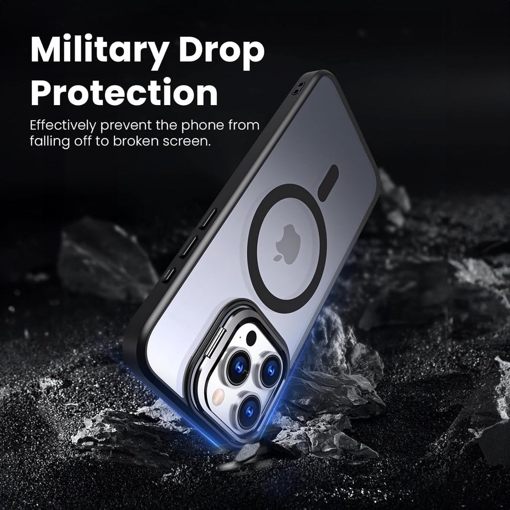 Entronix [Magnetic] Case Compatible with iPhone 17 - Matte Finish with Camera Stand