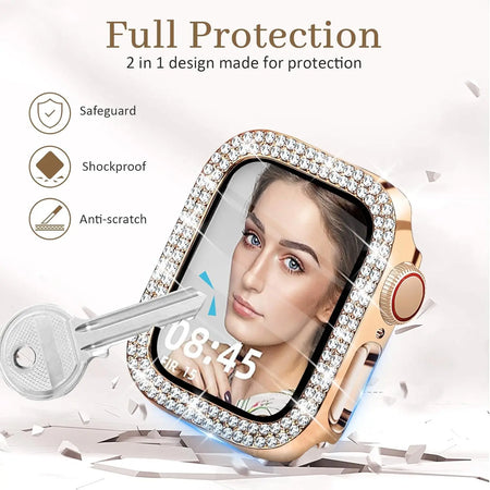 Entronix Case Compatible with iWatch Series Ultra (3rd/2nd/1st Gen), 49mm - Diamond Cover w/ Built-In Screen Protector - Entronix