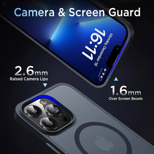 Entronix [Magnetic] Case Compatible with iPhone 14 Pro - Translucent Frosted Matte - Entronix