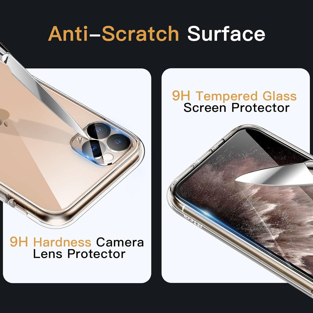 Entronix Bundle Compatible with iPhone 11 Pro Max - [Hard] Clear Case & 1 Clear Screen Protector