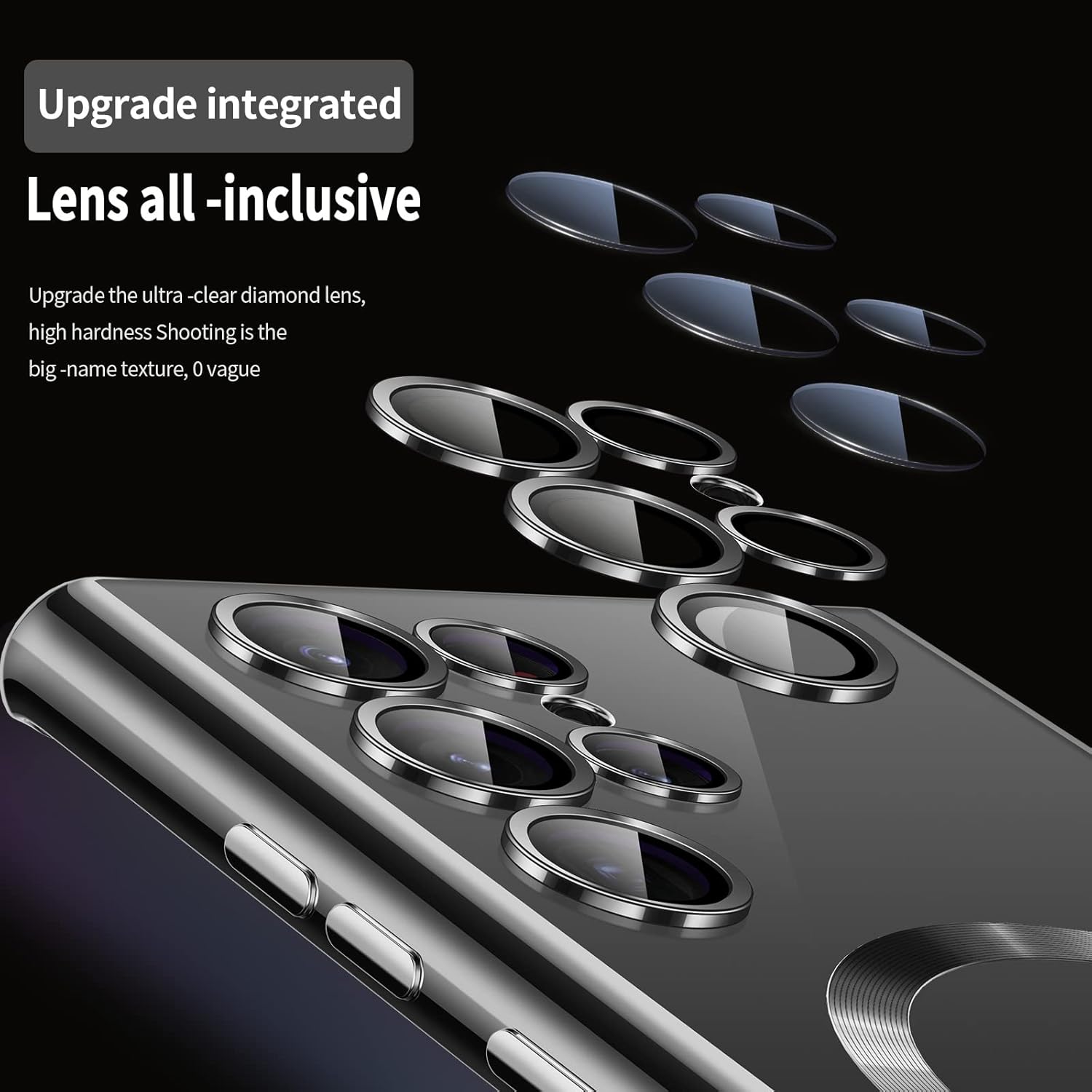 Entronix [Magnetic] Case Compatible with Galaxy S25 Ultra - [Clear Back] Luxury Glossy Cover - Entronix