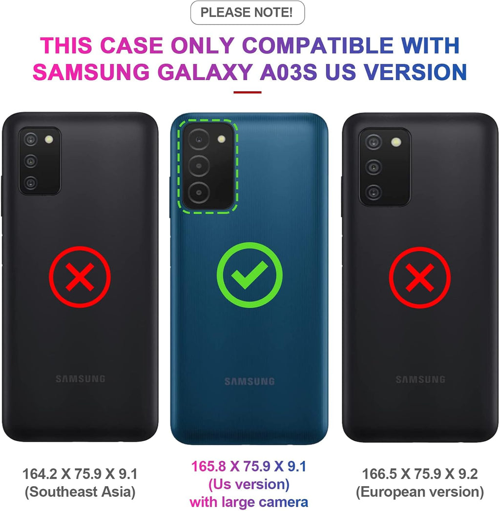 Entronix Matte Ring Case for Samsung Galaxy A03s, Slim Matte Cover with Built-In Kickstand, - Entro Retail