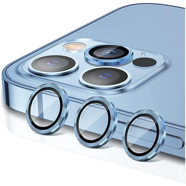 Entronix Camera Lens Protector Compatible with iPhone 13 Pro/13 Pro Max - Luxury Metal