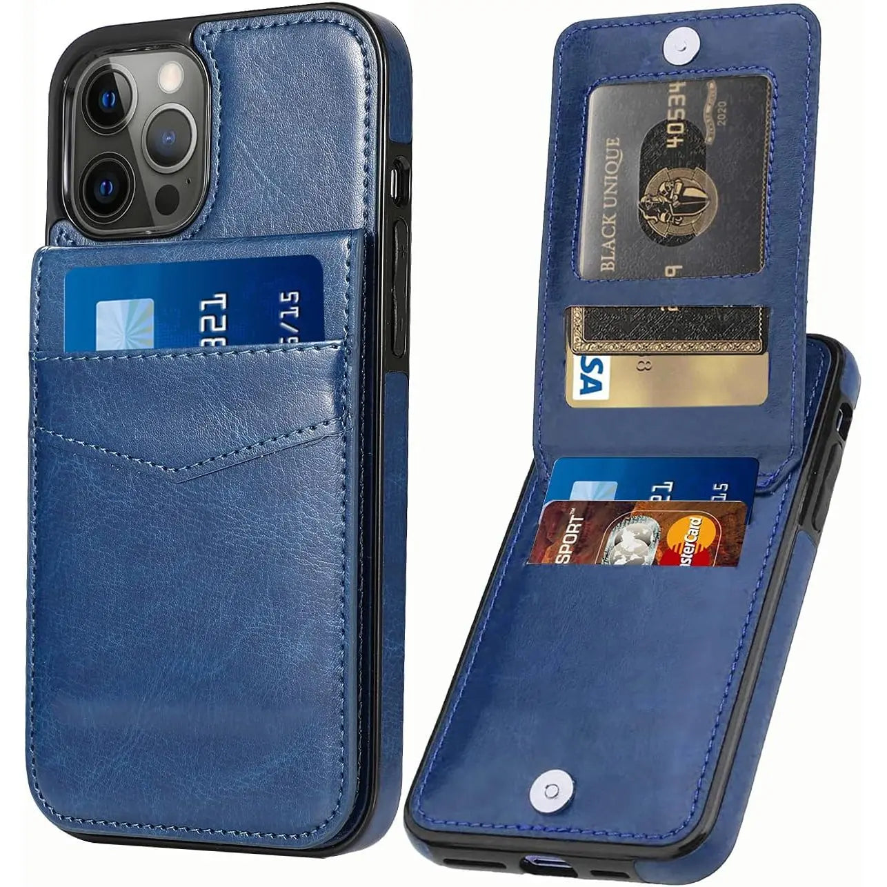 Entronix Slim Wallet Case for Apple iPhone 14 Pro, Leather Wallet & Card Holder Bumper Cover, - Entro Retail