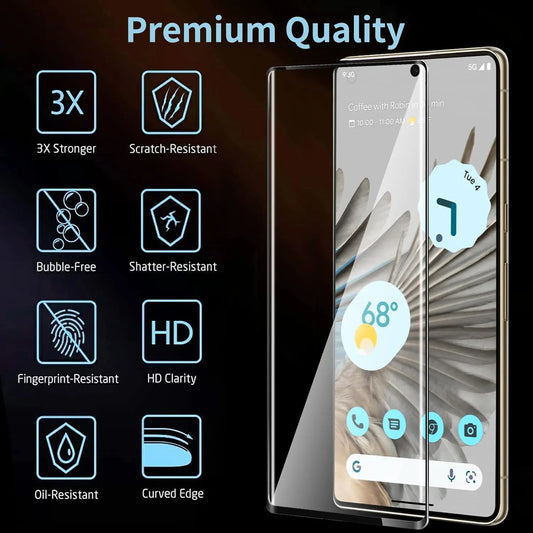 Entronix 2-Pack for Google Pixel 7, Clear Tempered Glass Screen Protector - Entro Retail