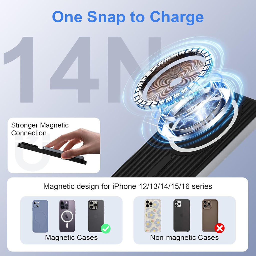 Entronix [Magnetic] Wireless Power Bank - 6500 mAh USB-C/iPhone/Android