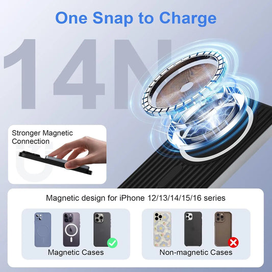 Entronix [Magnetic] Wireless Power Bank - 12000 mAh USB-C/iPhone/Android - Entronix