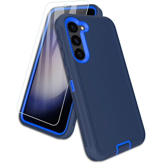 Entronix 2-in-1 Bundle for Samsung Galaxy S22, Heavy Duty Case & Clear Tempered Glass Screen Protector, Full Protection & Easy Installation - Entro Retail