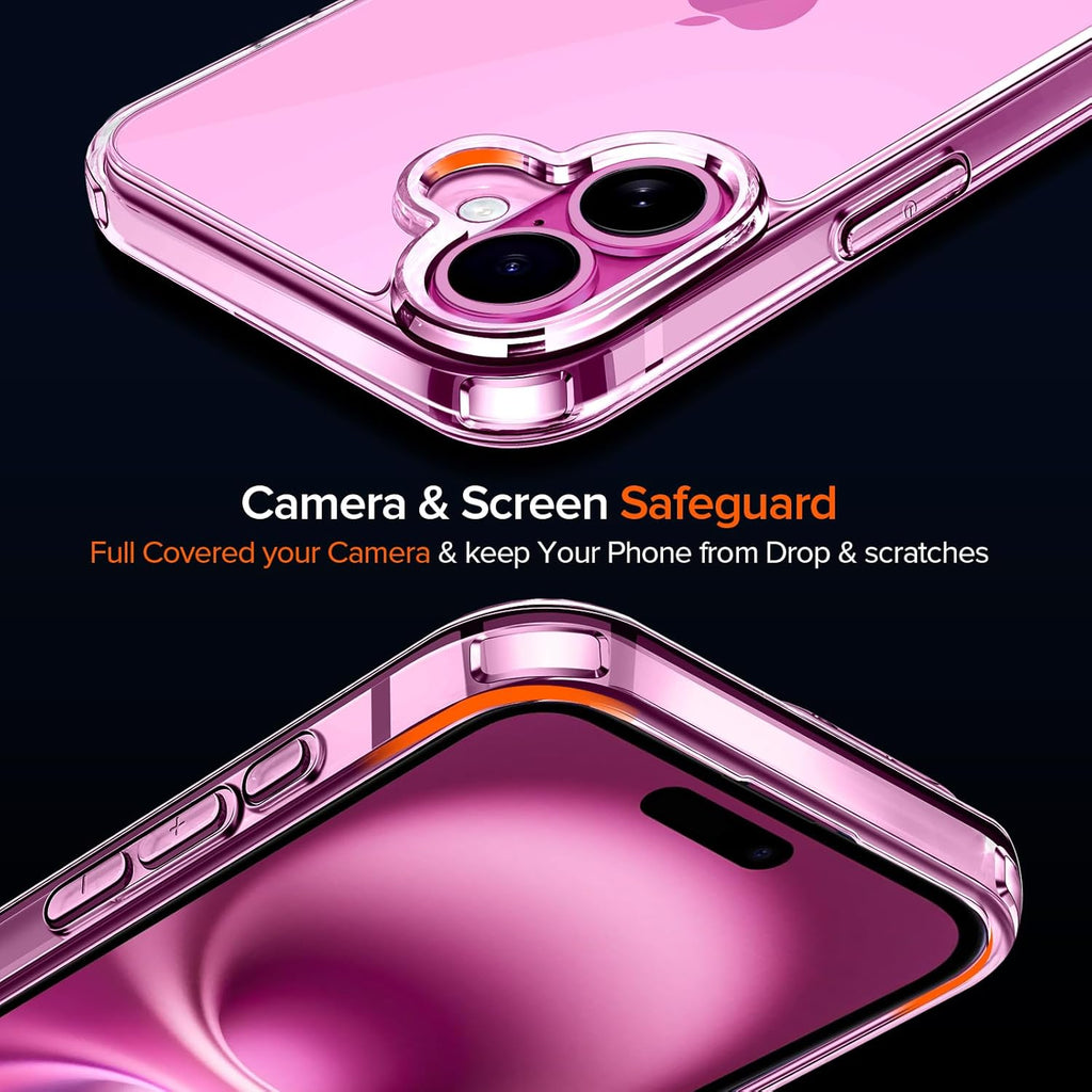Entronix 3-in-1 Bundle for Apple iPhone 16 Plus, Slim Clear Case & 2 Clear Tempered Glass Screen Protectors - Entro Retail