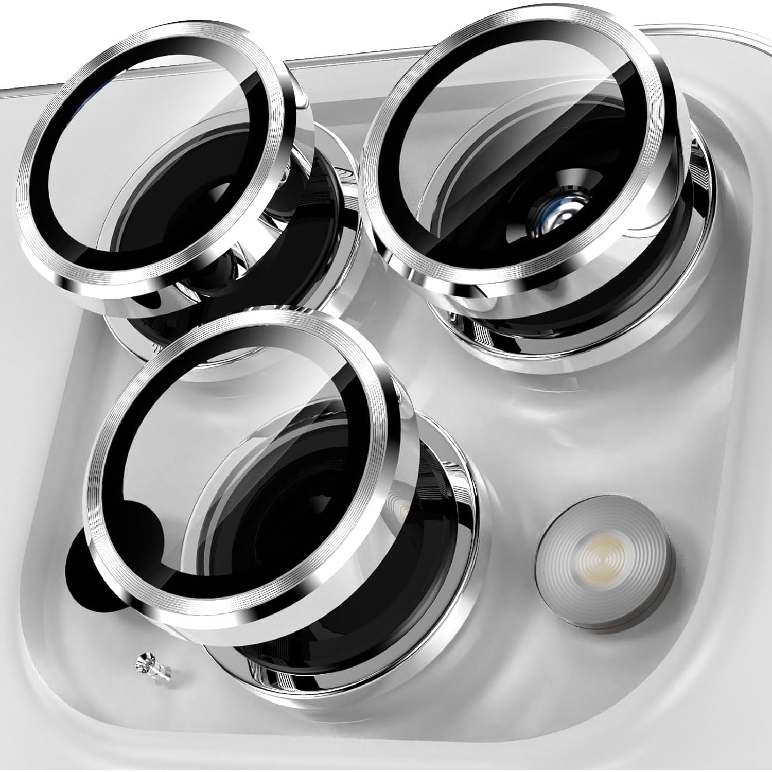 Entronix Metallic Camera Lens Protector for Apple iPhone 15 Pro Max, Easy Installation, - Entro Retail