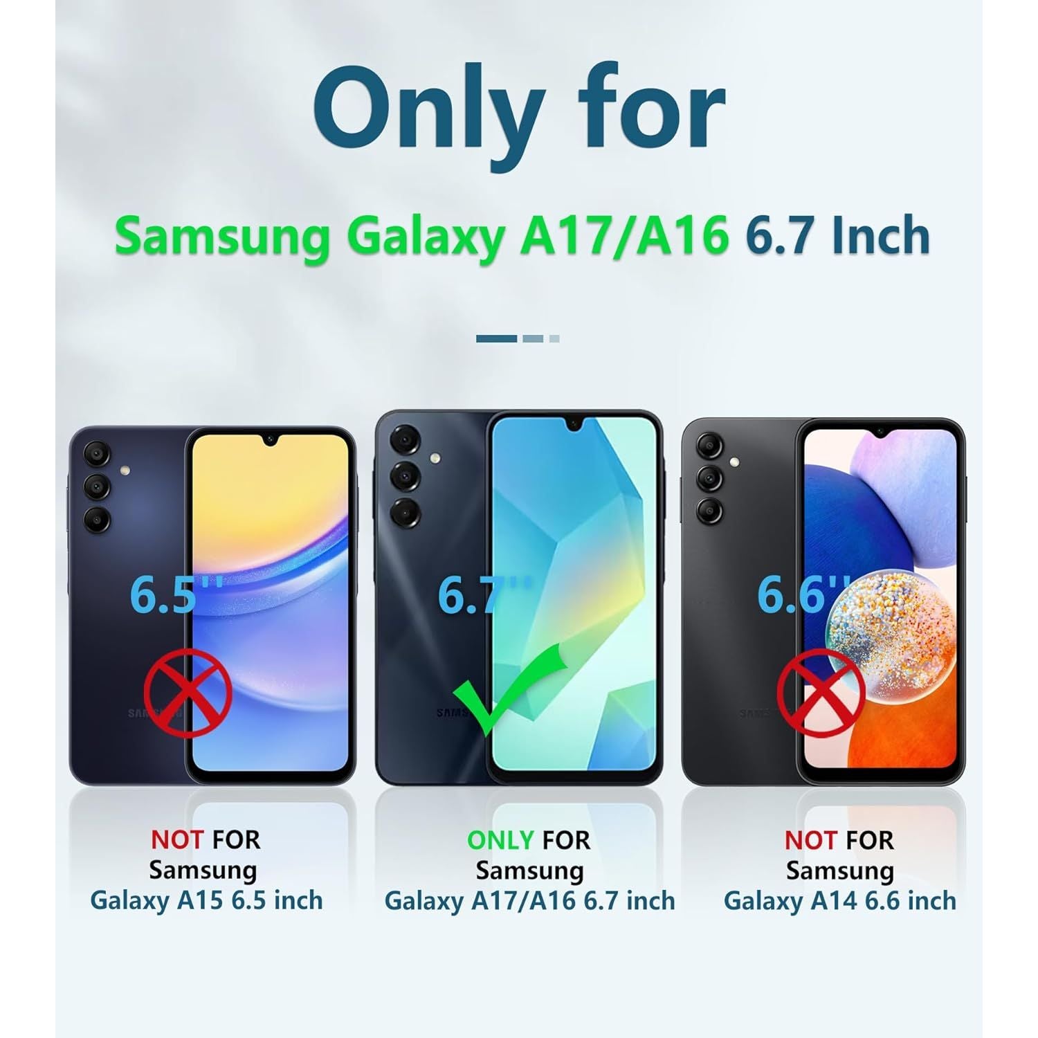 Entronix Clear Screen Protector Compatible with Galaxy A17 - 3-Piece Combo - Entronix