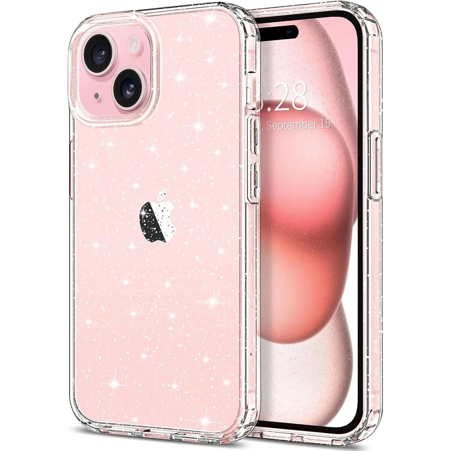Entronix Apple iPhone 15 Crystal Clear Case - Glitter - Entro Retail