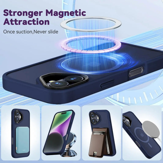 Entronix Apple iPhone 16 Plus [Magnetic-Compatible] Clear Case & 2 Tempered Glass Screen Protectors - Entronix
