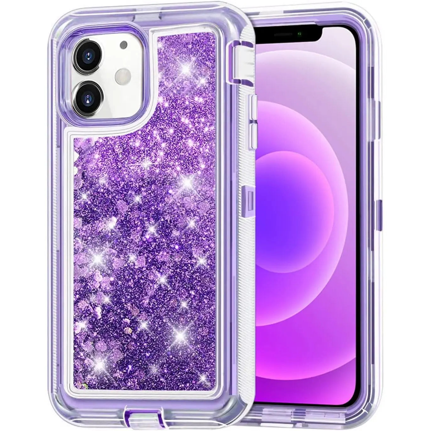 Entronix Heavy Duty Glitter Case for Apple iPhone 11, Triple-Layer & Full Protection, - Entro Retail