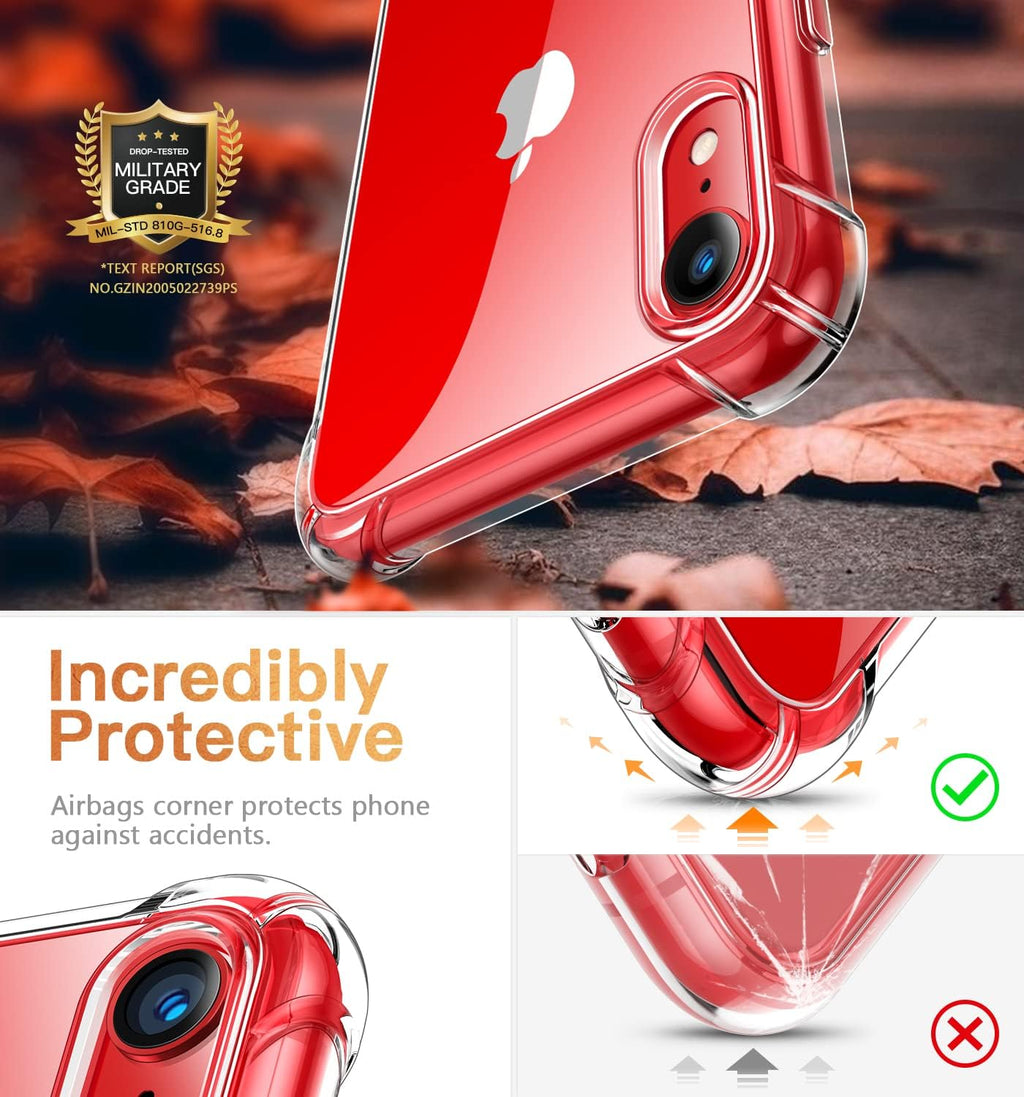 Entronix Clear Case for Apple iPhone XR, Crystal Clear Transparent TPU Bumper Cover - Entro Retail