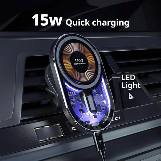 Entronix [Magnetic] Car Mount – Wireless Charging Holder, AC Vent or Suction Cup Style - Entronix
