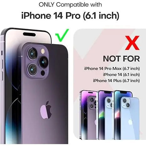 Entronix Slim Wallet Case for Apple iPhone 14 Pro, Leather Wallet & Card Holder Bumper Cover, - Entro Retail