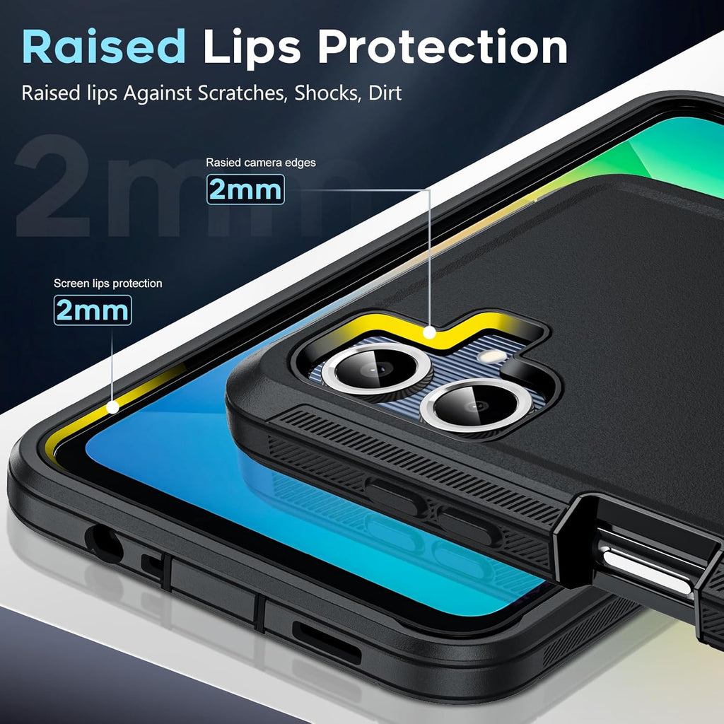 Entronix Bundle Compatible with Galaxy A06 - Heavy Duty Case & 1 Clear Screen Protector