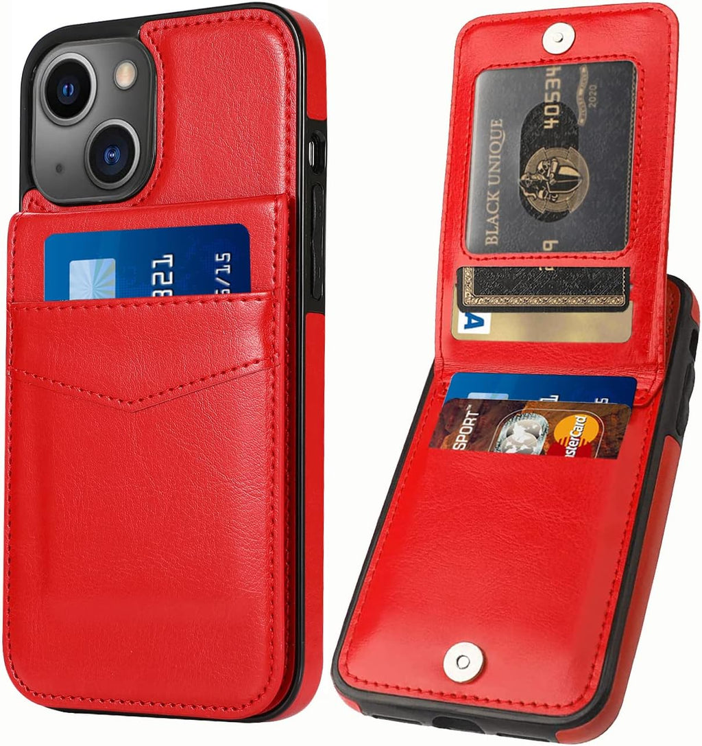 Entronix Slim Wallet Case for Apple iPhone 13 Mini, Leather Wallet & Card Holder Bumper Cover, - Entro Retail