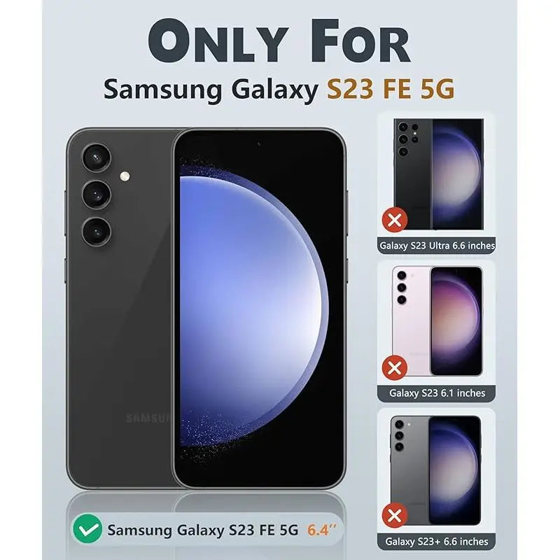Entronix 2-in-1 Bundle for Samsung Galaxy S23 FE, Heavy Duty Case & Clear Tempered Glass Screen Protector, Full Protection & Easy Installation - Entro Retail