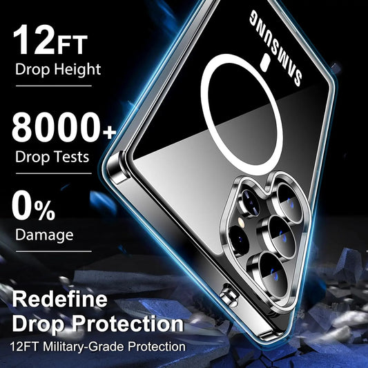 Entronix Bundle Compatible with Galaxy S25 Ultra - [Magnetic] Clear Case & 1 Clear Screen Protector - Entronix