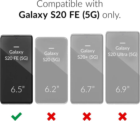 Entronix 3-in-1 Bundle for Samsung Galaxy S20 FE, Heavy Duty Case & 2 Clear Tempered Glass Screen Protectors - Entro Retail