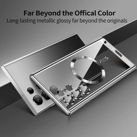 Entronix [Magnetic] Case Compatible with Galaxy S25 Ultra - [Clear Back] Luxury Glossy Cover - Entronix