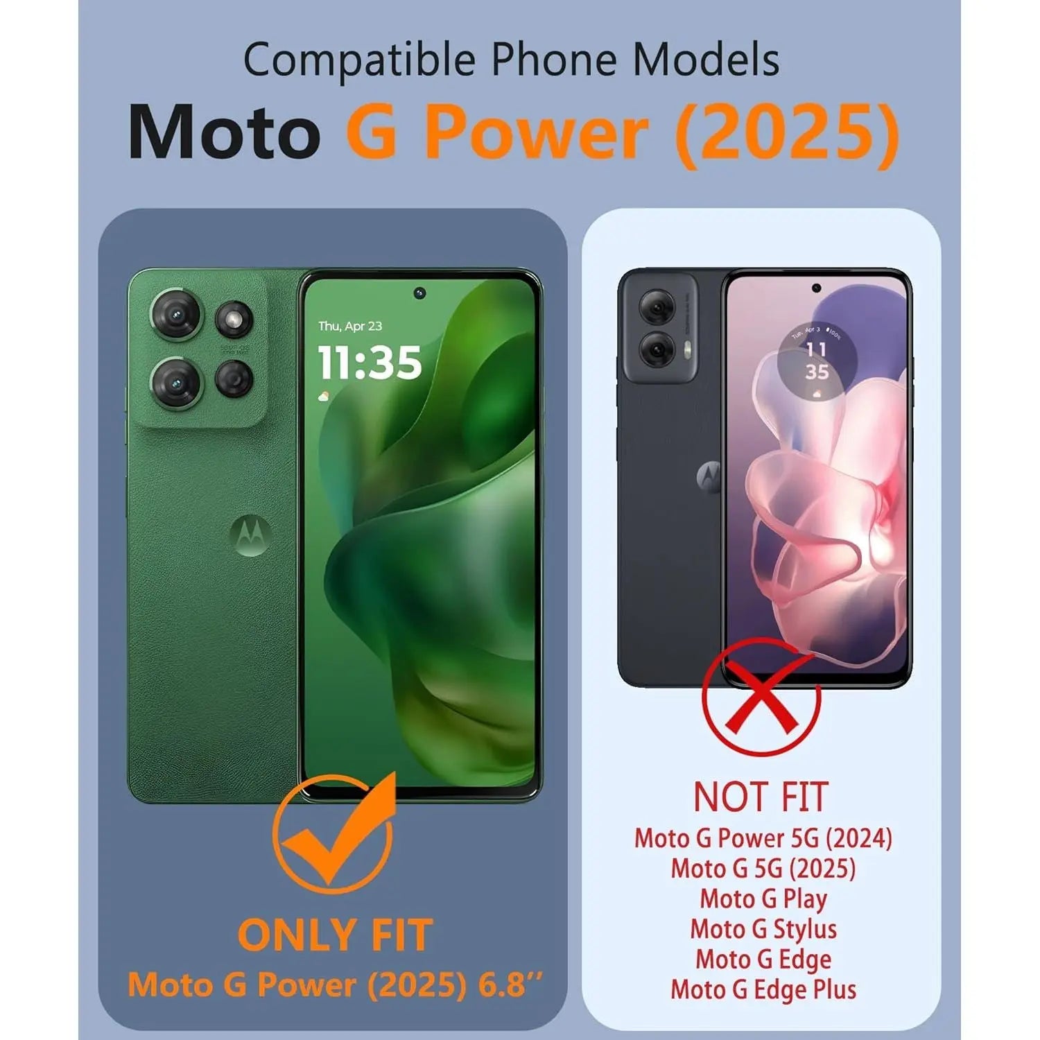 Entronix [Magnetic] Case Compatible with Moto G Power 2025 - [Hard Back] Slim Clear - Entronix