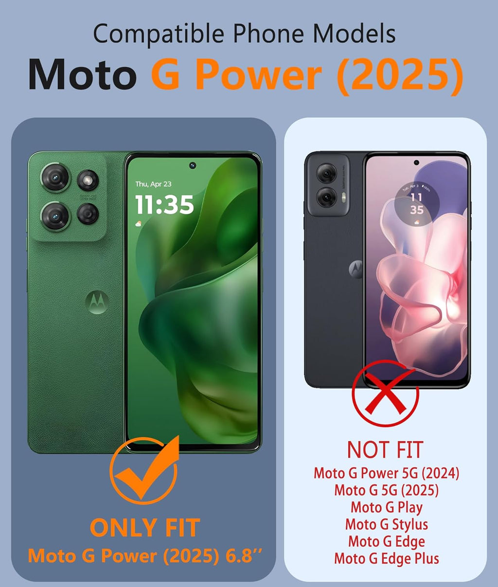 Entronix [Magnetic] Case Compatible with Moto G Power 2025 - [Hard Back] Slim Clear