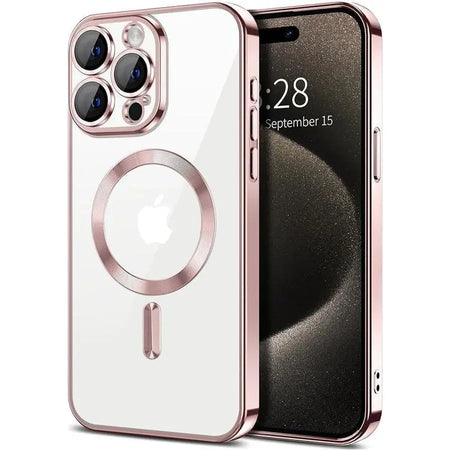 Entronix [Magnetic] Case Compatible with iPhone 14 Pro Max - [Clear Back] Luxury Glossy Cover ENTRONIX