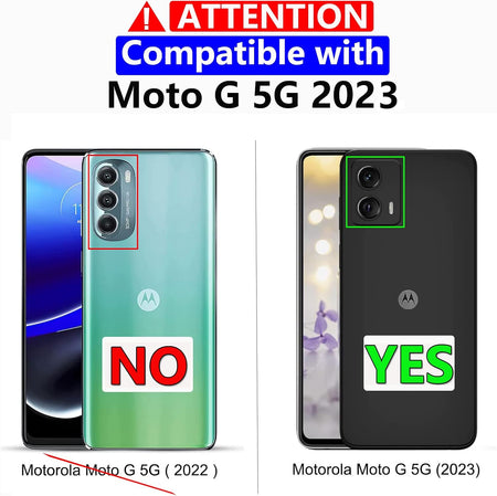 Entronix Clear Case for Motorola G 2023, Crystal Clear Transparent Bumper Cover - Entro Retail